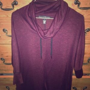 A fun jersey knot poncho